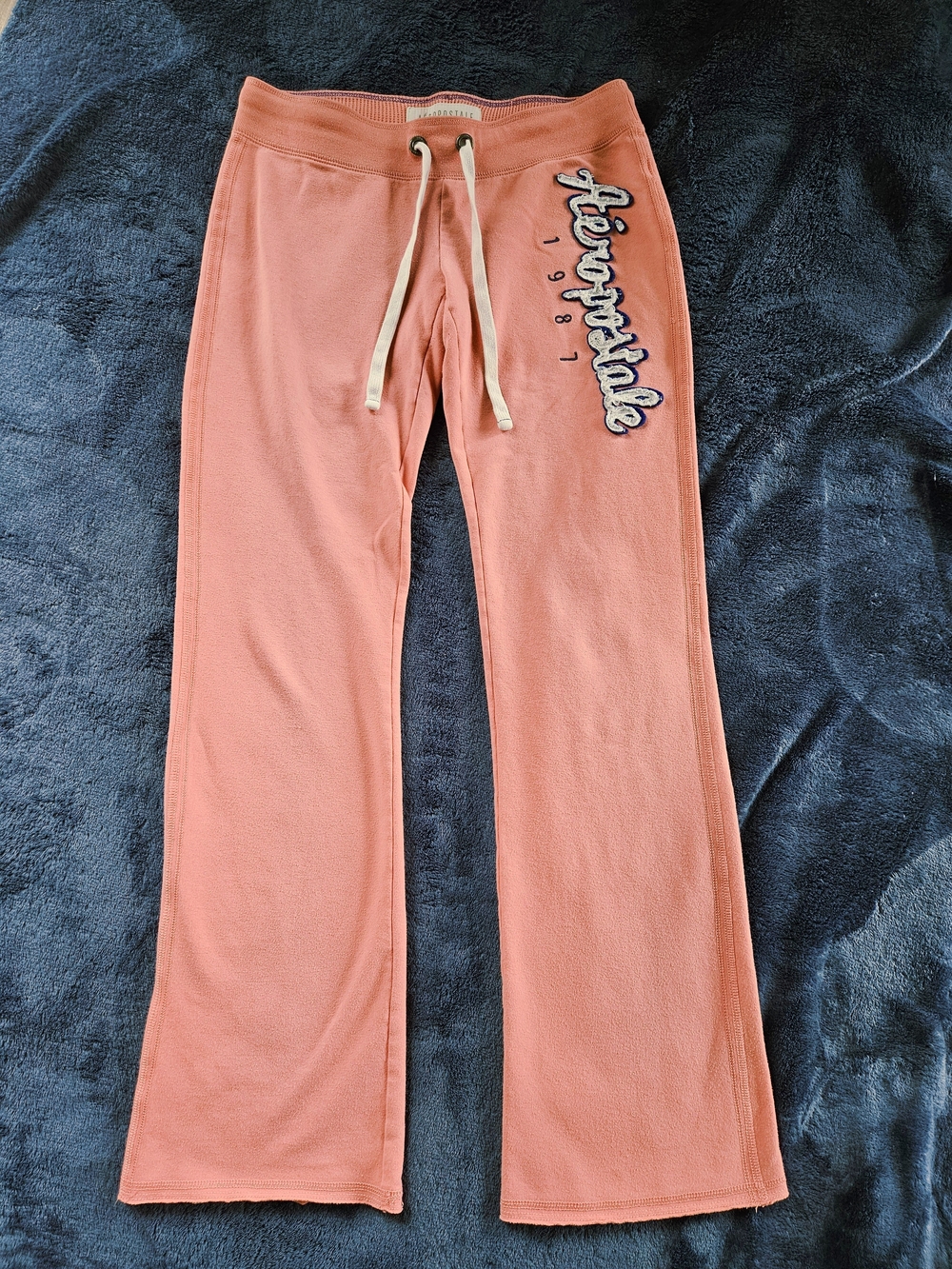Aeropostale Girls Coral Sweatpants with Side Script Logo